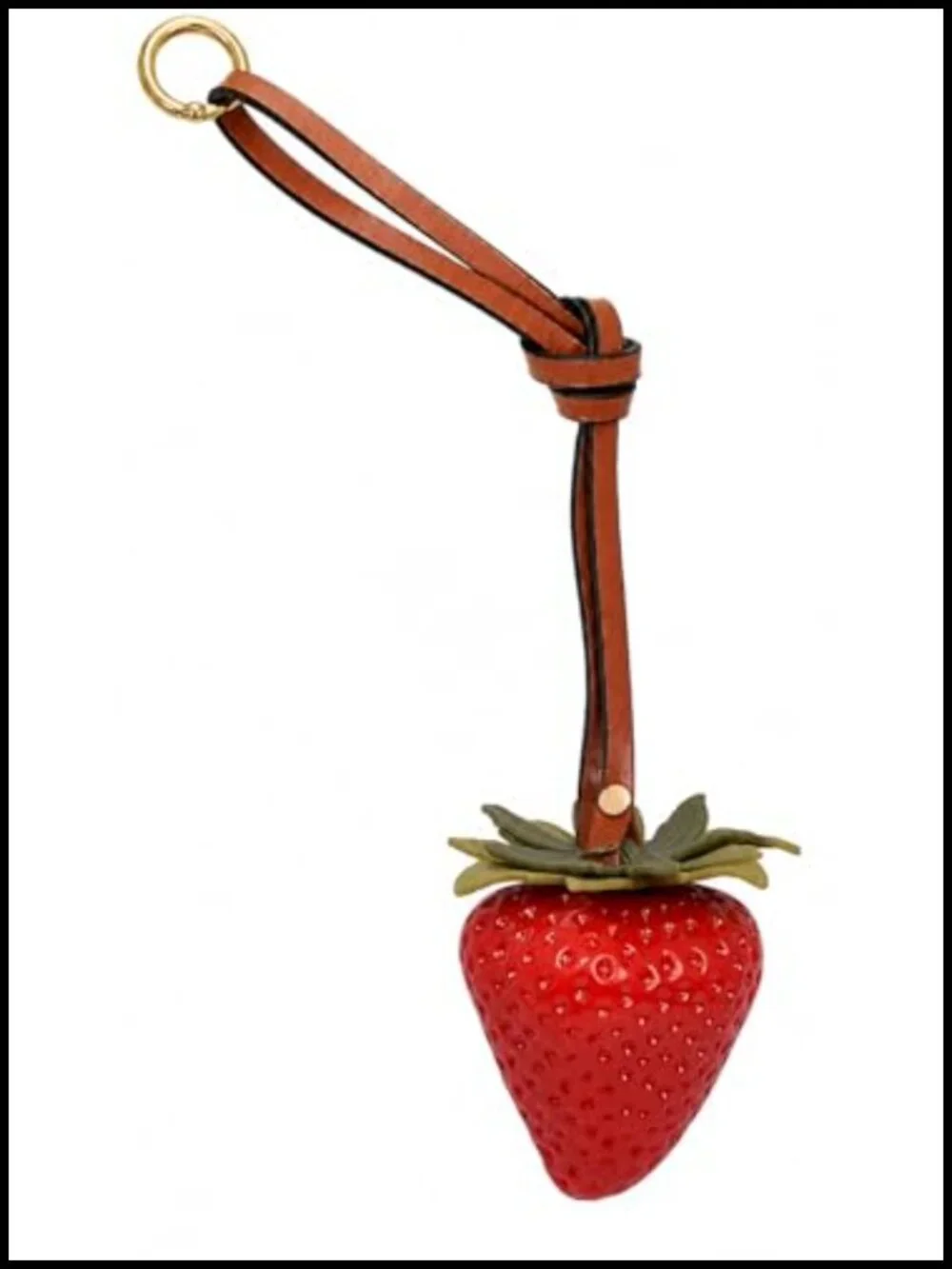 Strawberry Charm Purse Charm Keychain Women Metal Gift